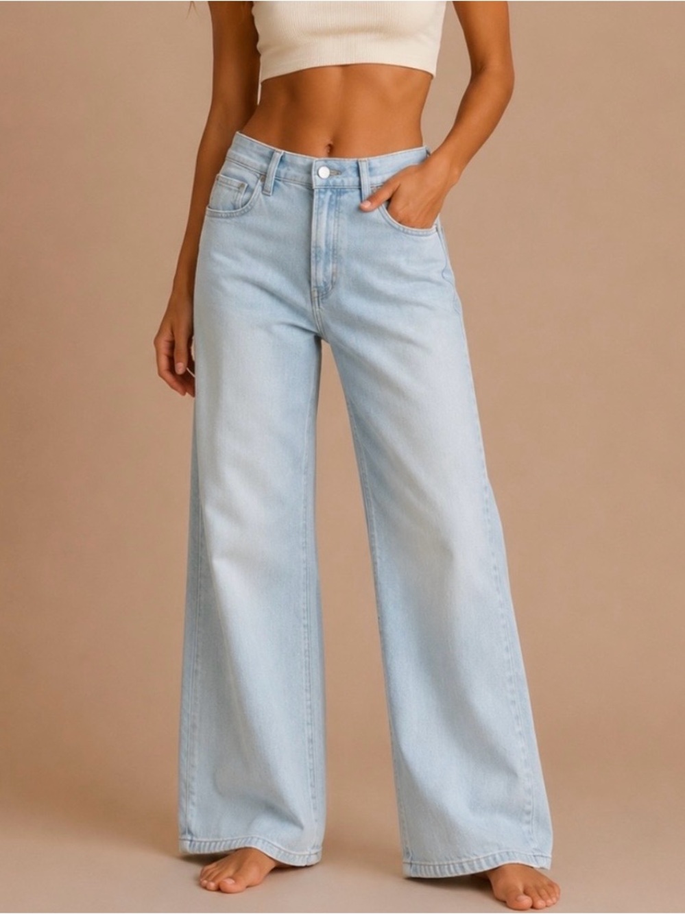 Joe's Jeans Wide-Leg El Savadore High-Rise Jeans, Size 27